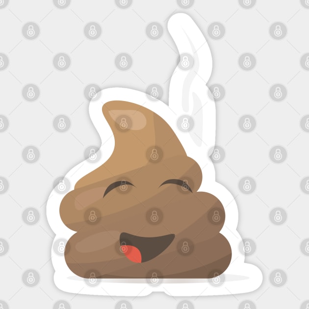 Funny Cute Poop Emoji Sticker by tatadonets